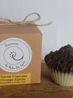 savon cupcake orange épicée et karité bio savon huile essentielle d'orange, soap cupcake